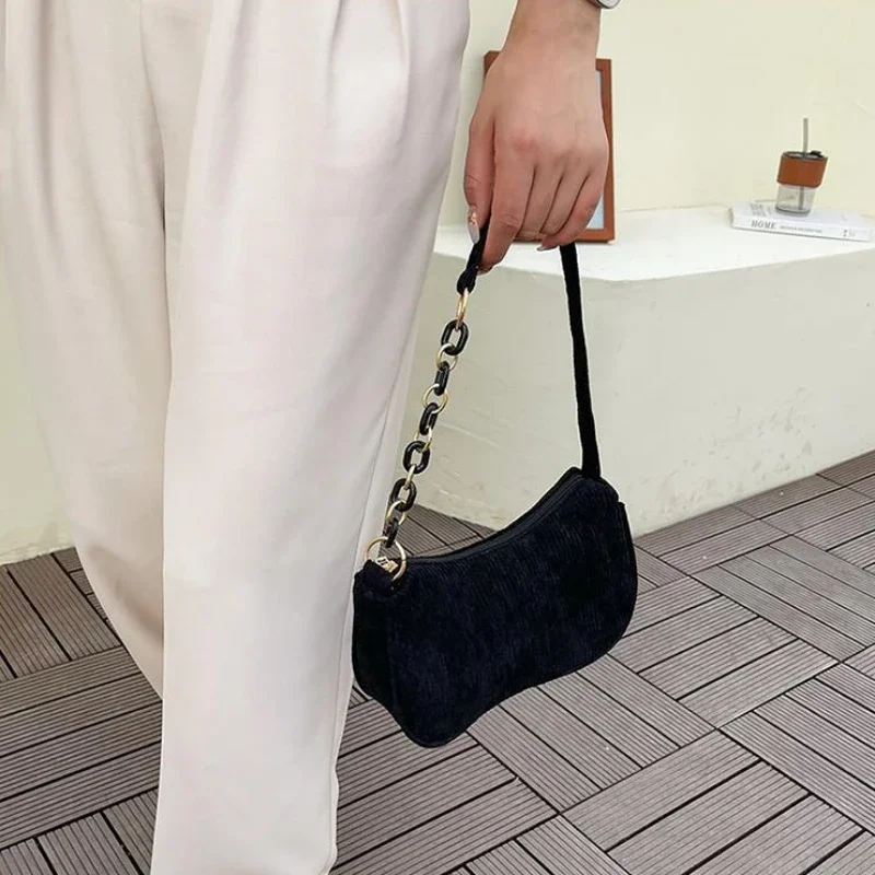 

Новые Модные Винтажные Вельветовые женские сумки, Повседневная сумка на плечо, однотонные женские сумки на молнии