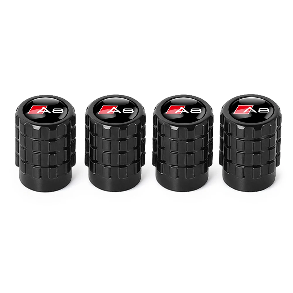 4-Piece Aluminium Gear-Shaped Tire Valve Caps - Stylish Car Accessory