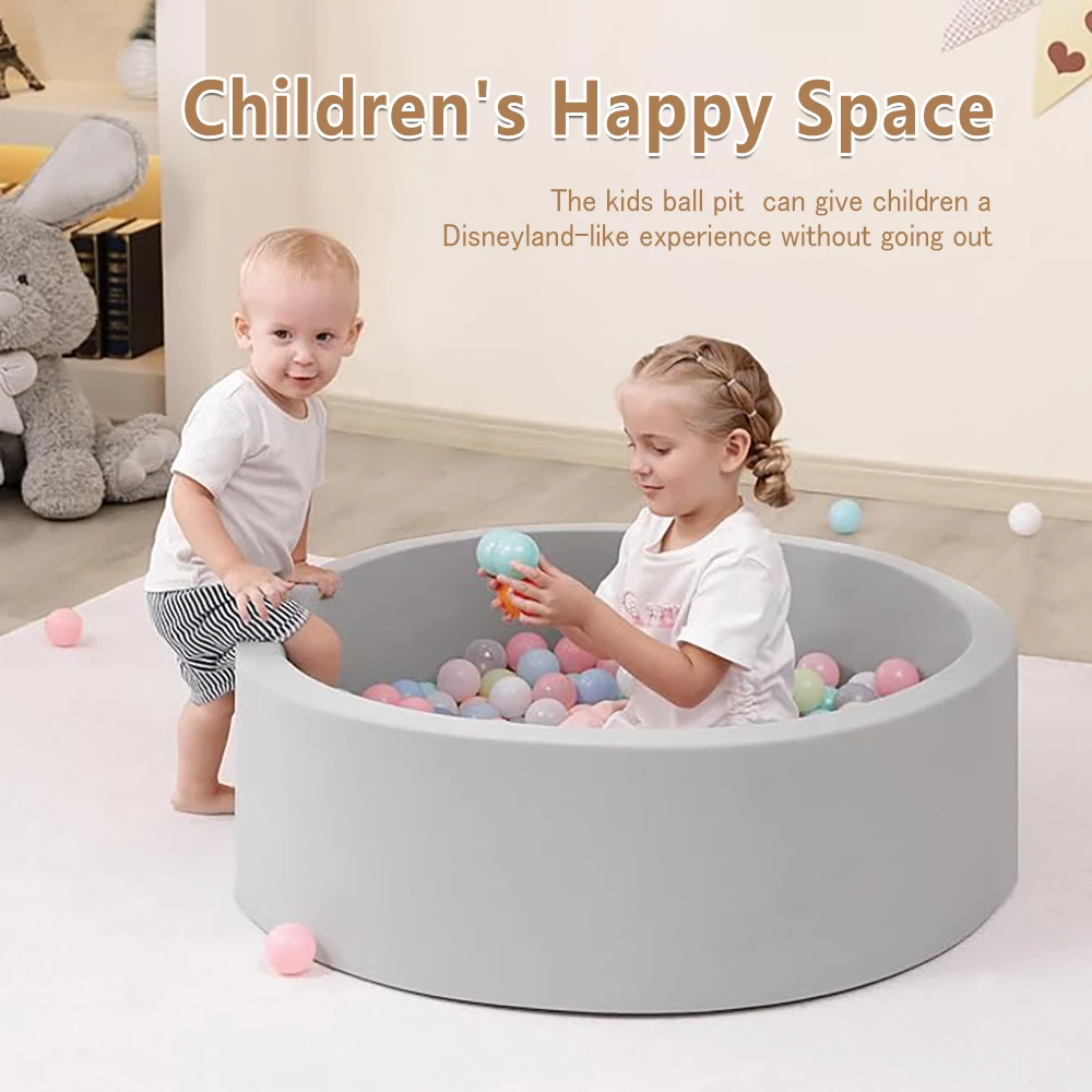 AnGku Ball Pit with Thickened Cotton for Toddlers 1-3 Playpen Ball Pool for Indoor and Outdoor Game Toy(Include 200 Ocean Balls） 3