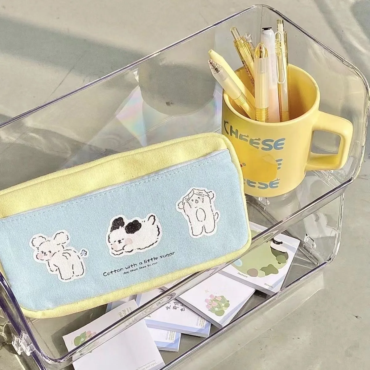 1 Pieces Kawaii cute cartoon dog pen pencil bag school office supplies stationery receive tools case