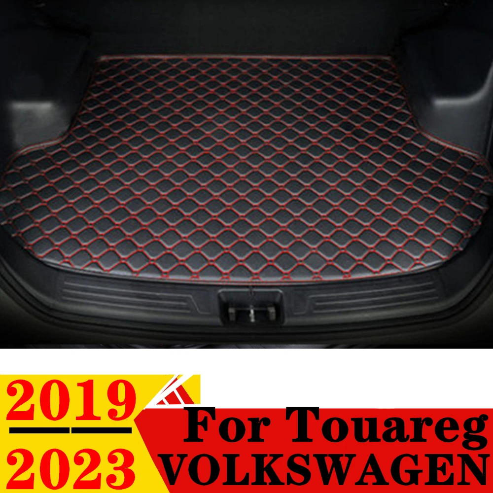 

Коврик для багажника автомобиля Volkswagen VW Touareg 2023 2022 2021 2020 2019, плоский Боковой защитный коврик для заднего багажника, подкладка для багажника