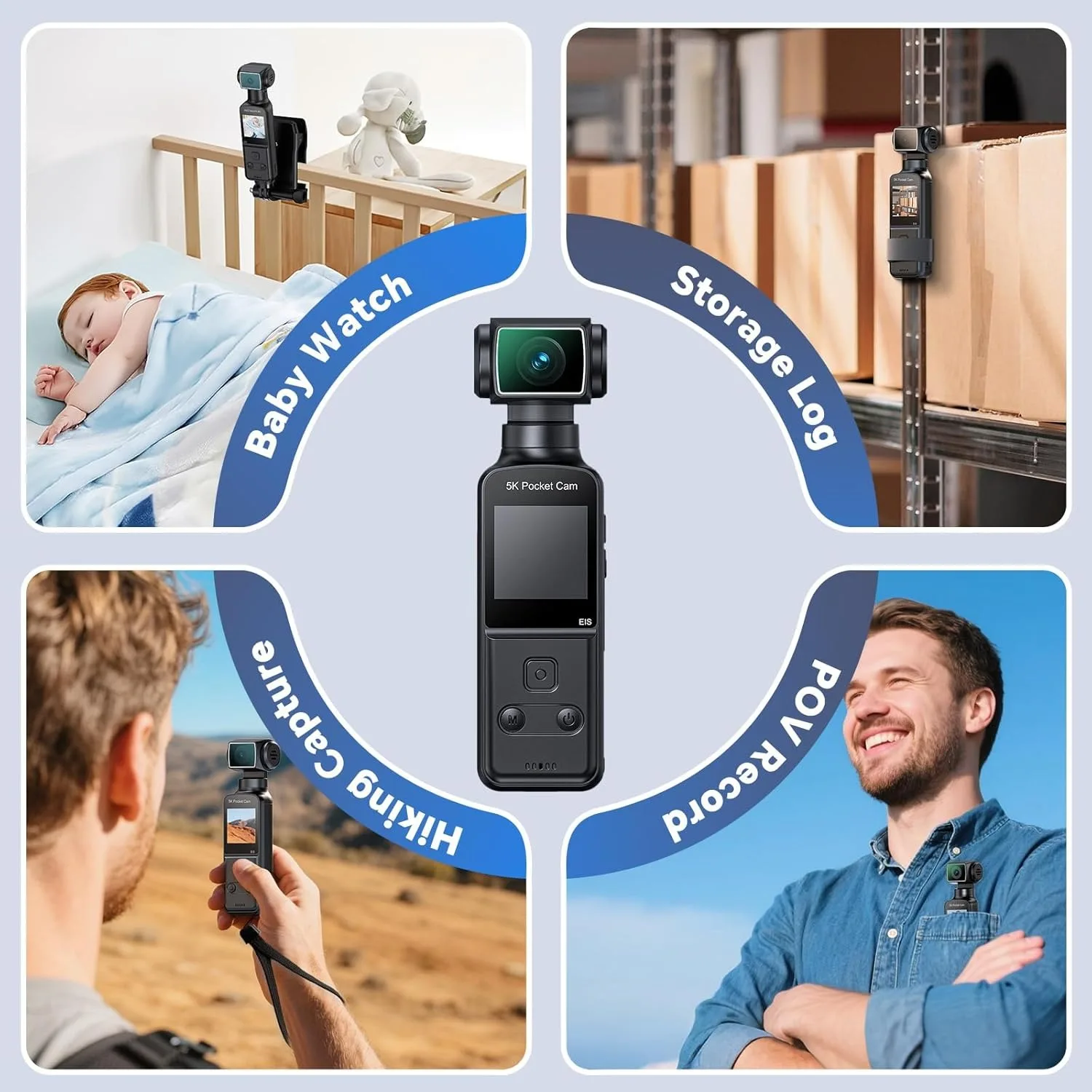 BOBLOV كاميرا رياضية صغيرة 5K فيديو