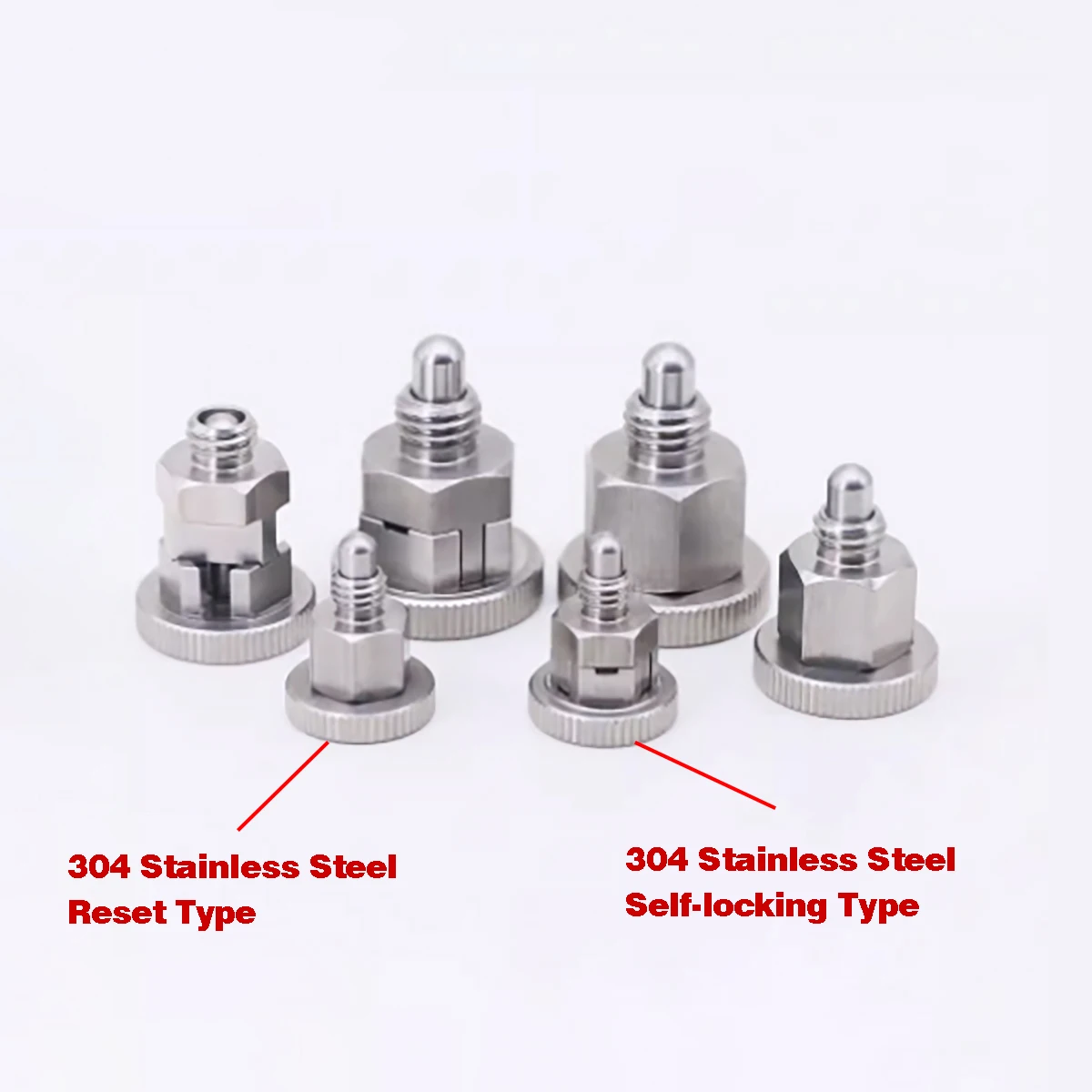 

304 Stainless Steel Indexing Pin / Full Knob Plunger Spring Positioning Pin