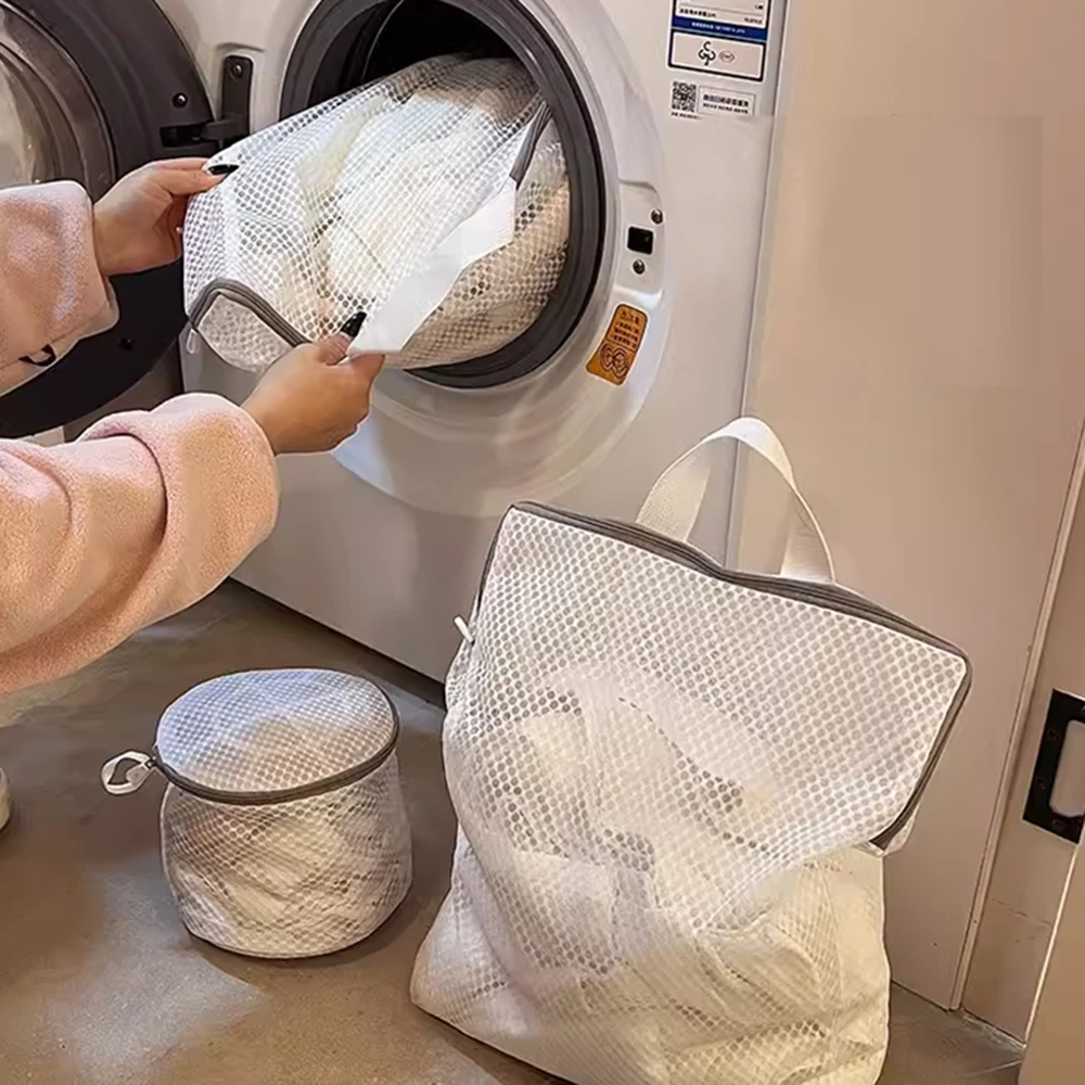 재사용 가능한 3D 세탁 핸드 지퍼 백, 세탁기 의류 세탁 케어 백, 메쉬 그물 브래지어 양말 란제리, 속옷 세탁 보관