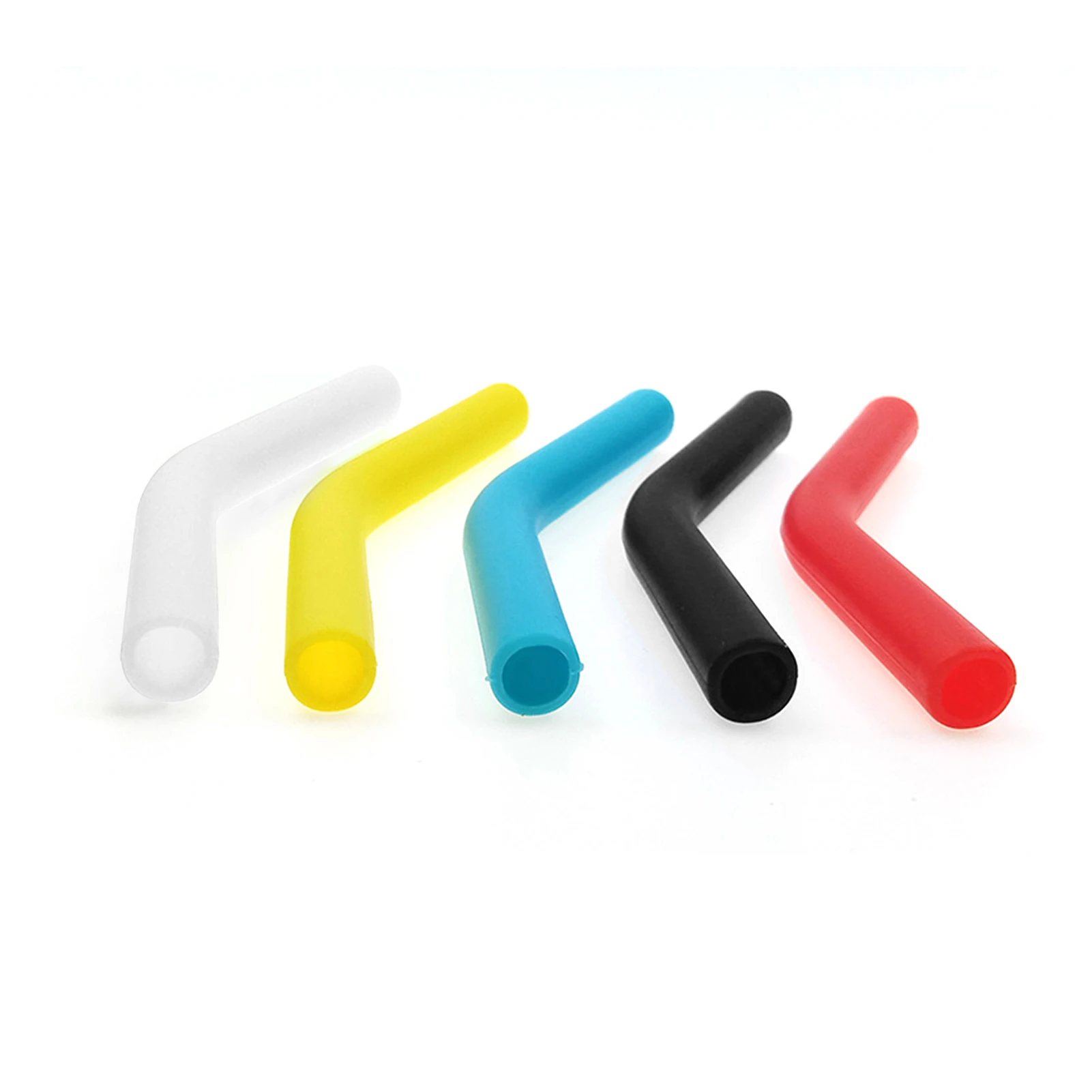 Description Picture 6 of item12pcs Silicone Material Straw Sleeves Reusable Straws Tips Multi-Color Food Grade Straws Covers Bendable Straw Accessories