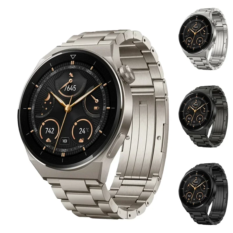 

22mm Titanium Strap For Huawei Watch 4 4PRO Ultimate GT 2/2e 3pro 46mm Luxury Band For Samsung Gear S3 45mm Mens Metal Bracelet