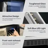Wine Cooler Refrigerator Professional Compressor, 12 Inch Stainless Steel & Tempered Glass For Red Wine 5