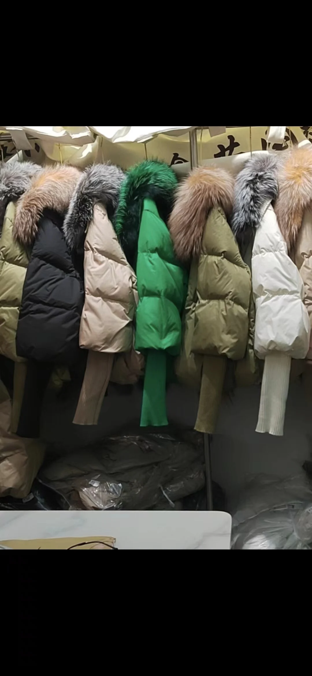 Female Large Fox Fur Collar Outerwear Thick Warm Fur Real Fur Coat Winter Jacket Women White Duck Down Jackets Hooded
