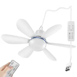 WhisperQuiet USB - Powered Canopy Fan with Remote and Adjustable Speeds (Light with Remote)