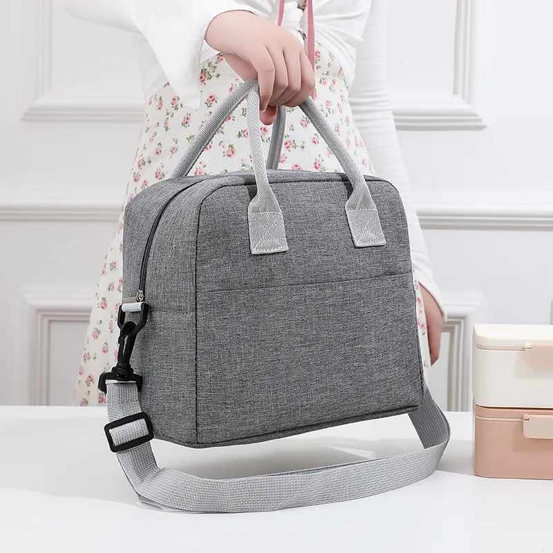 Lunch Bag with Shoulder Strap Handle Cooler Bag Women Portable Food for Work Student Thermal Lunch Box Fridge