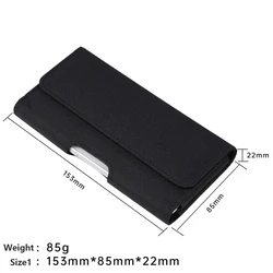 Versatile Oxford Cloth Phone Pouch with Belt Clip and Flip Cover (Szie 1 - 153 - 85 - 22 mm)