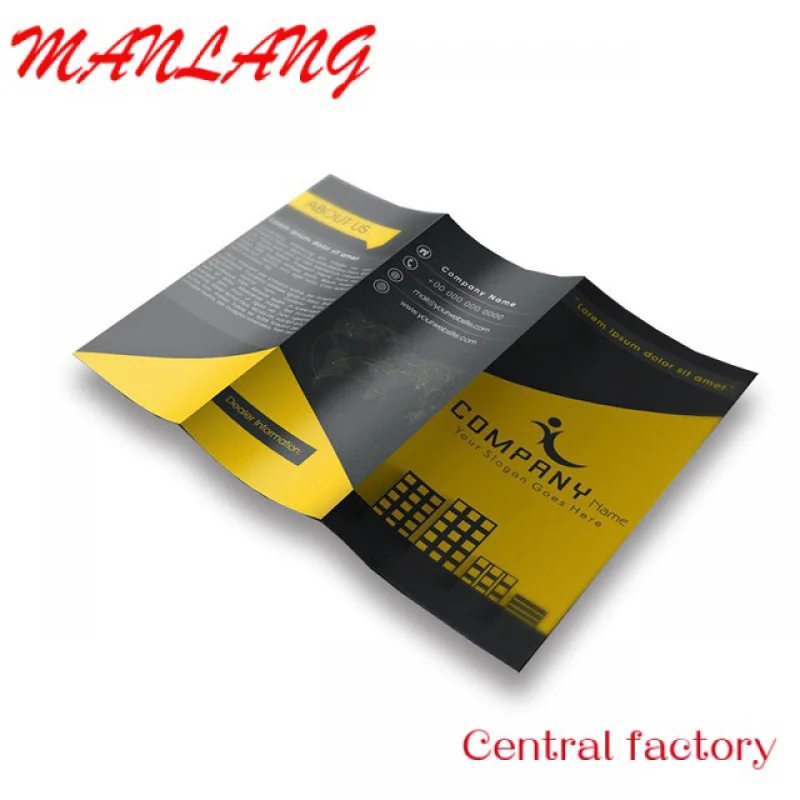 Custom  Custom High Quality A3 A4 A5 Size Advertising Promotional Color Folded Flyer , Booklet, Brochure, Leaflet Printing custom cheap price custom printing color catalog promotion flyer folded leaflet poster printing