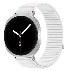 Nylon Loop Sport Band - Breathable Strap with Pulsera Design for Watch8 classic 46mm (White)