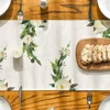 Hexagram Flowers Passover Linen Table Runners Kitchen Table Decor Pesach Star of David Jewish Festival Party Table Runners Decor 4
