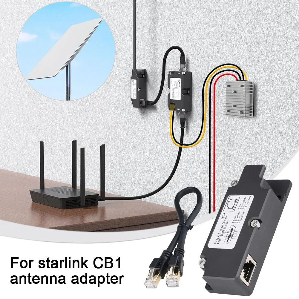 

Антенный адаптер для Starlink V1/v2 CB1 для Starlink Dishy кабель к RJ45 адаптер для Space X аксессуары W2I1