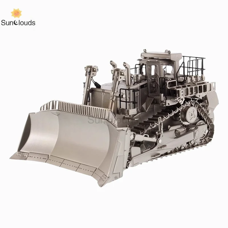 For CATERPILLAR Model D11T Track-Type Tractor Dozer DM85252 Matte Silver Plated Alloy 1:50 Scale Die Cast Model Toy Car