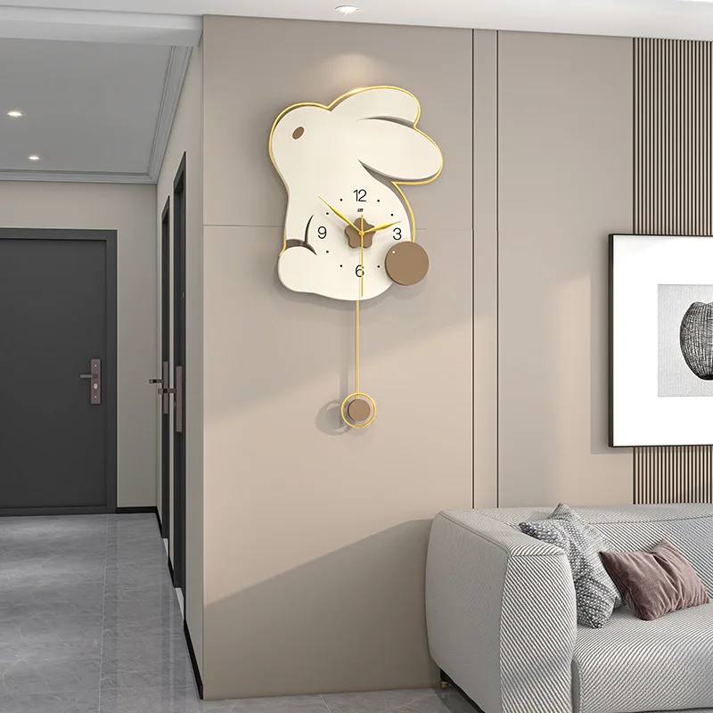 Creative Rabbit Wall Clock Living Room Fashion Restaurant Background Decoration Clock 4