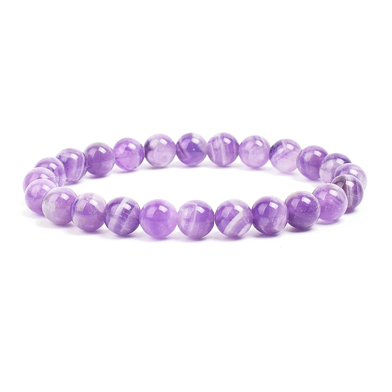 Natural Stone Beads Bracelet For Women Men Amethysts