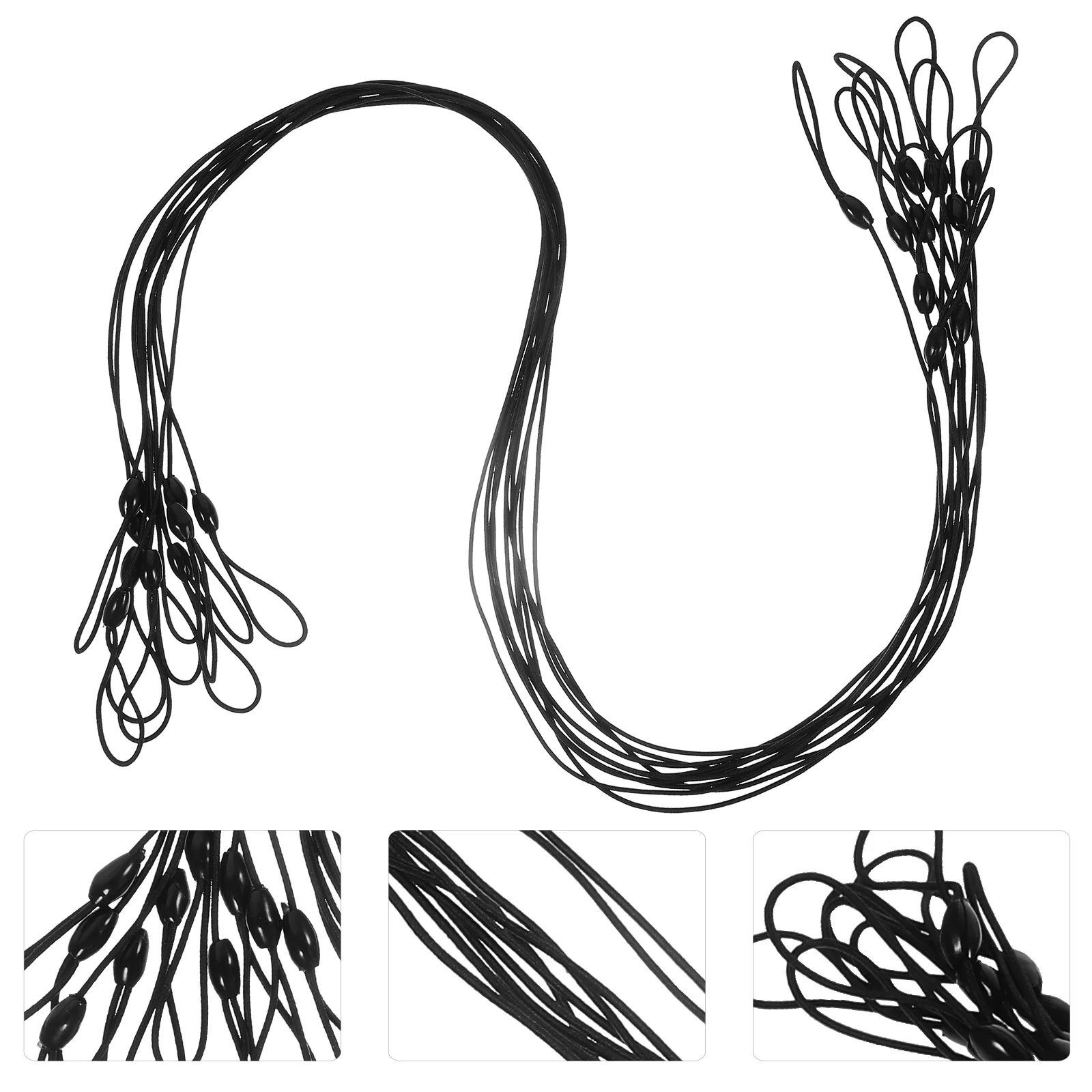 

10 Pcs Elastic Band Gloves Stylus Pen Lanyard Miss Key Belts Ropes Pens Plastic