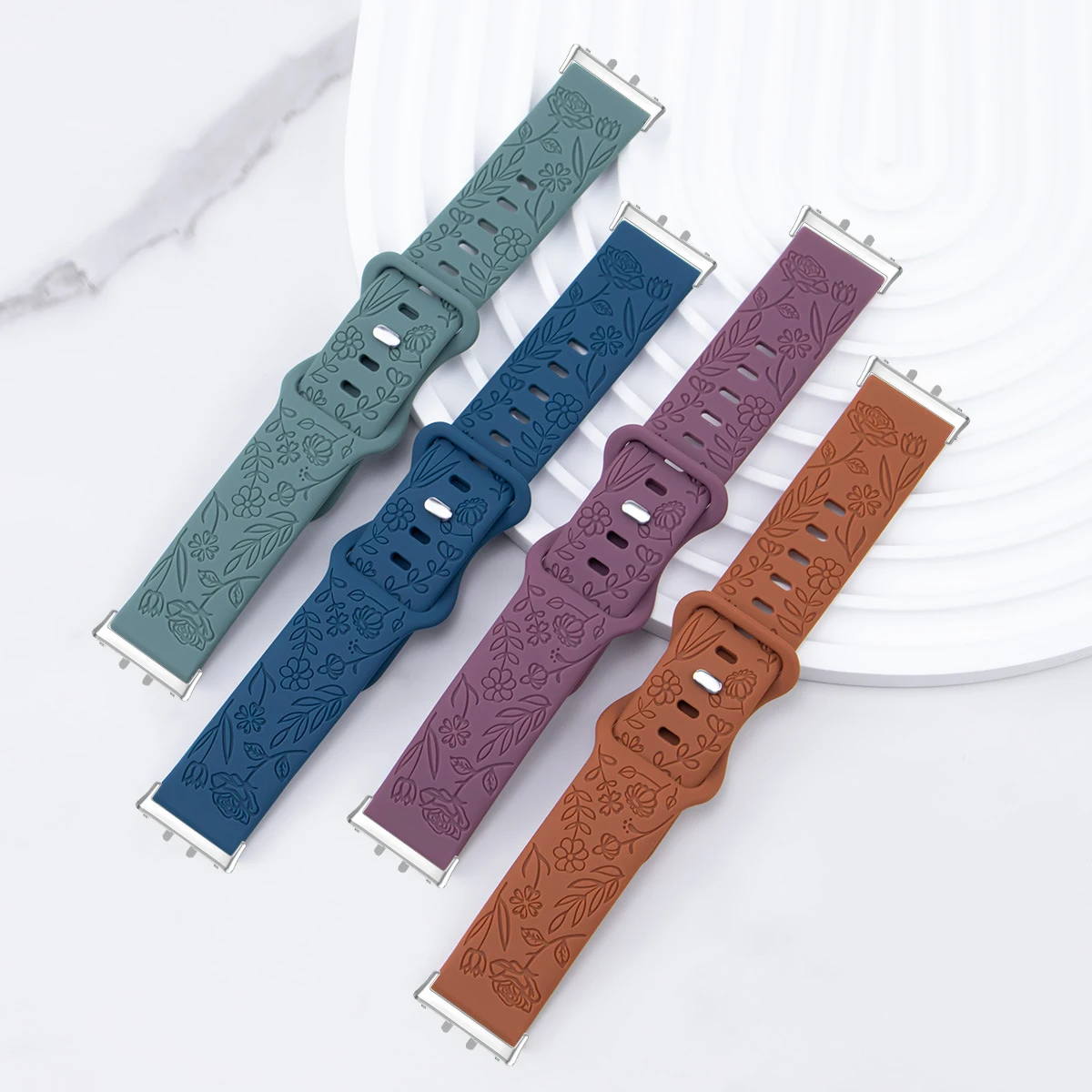 Floral Design Silicone Wristband