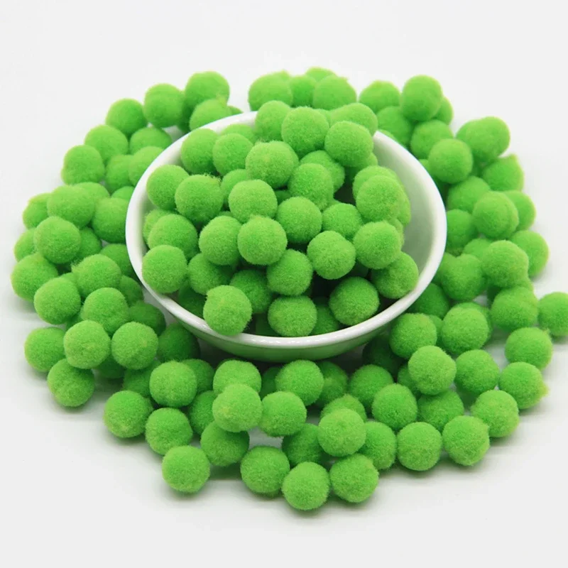 Pom Poms Craft Supplies 10mm Mixed Color Pom Poms Soft Round Fluffy Craft PomPoms Ball Kindergarten DIY Craft Toy for Children Kids Decor Supplies 100pc