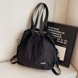 Women's Large Capacity Minimalist Handbag and Multifunctional Backpack - 12 inches (Black)