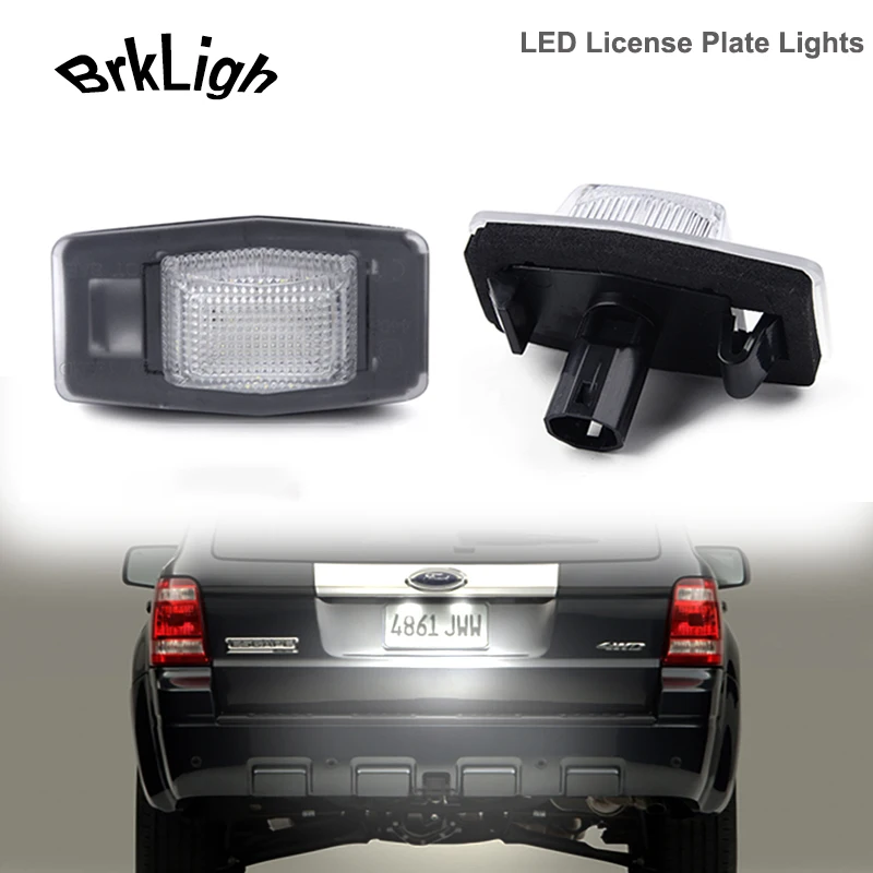 

2Pcs Canbus LED Number License Plate Lights Lamps For Ford Escape MK1 Maverick Laser Lynx Mercury Mariner Mazda 323 Miata MX-5