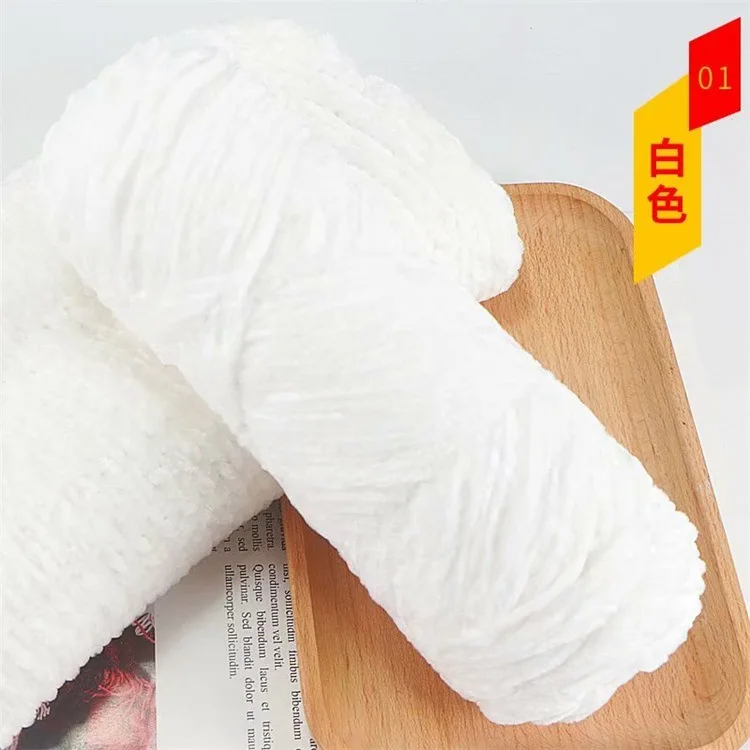 New 100g 1 Ply Soft Milk Cotton Polyester Blended Yarn Chunkys Chenille  Hand Knitting Crochet Baby Yarn Knit Hat Scarf Slippers - Yarn - AliExpress