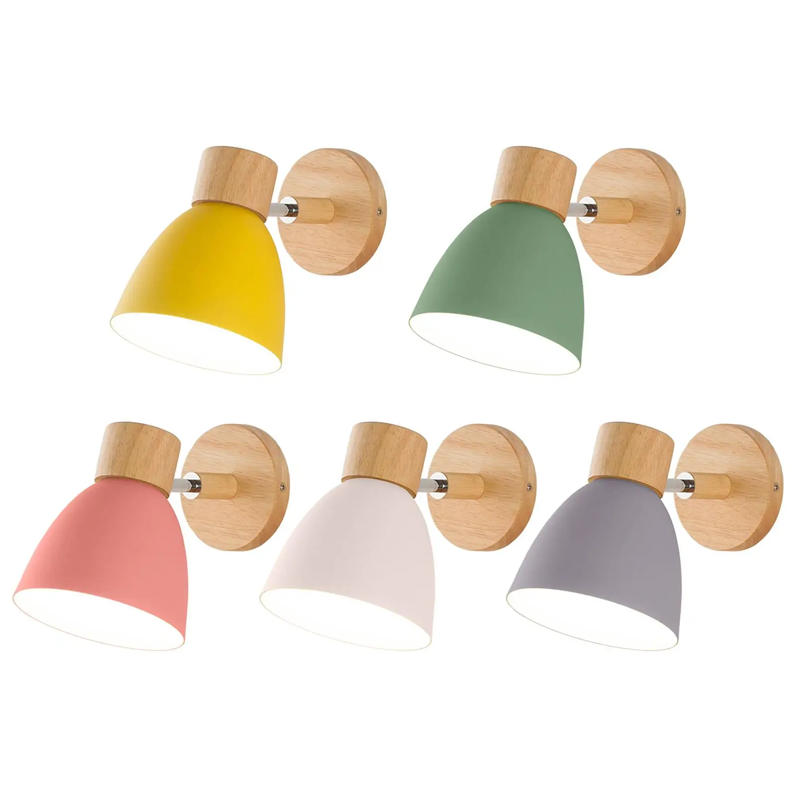 Nordic Style Wall Sconce with Adjustable Light for Bedroom and Living Room Decor