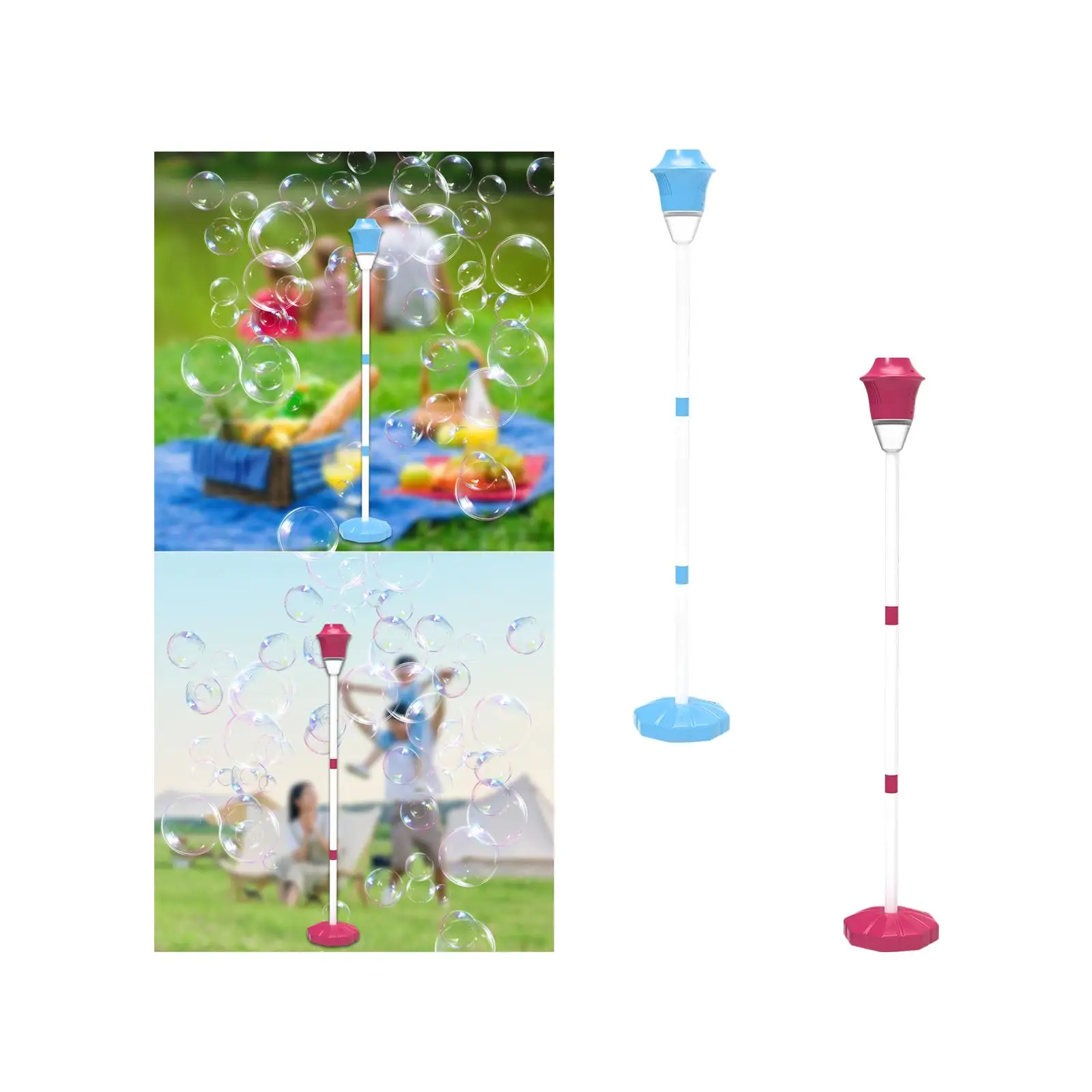 Vertical Bubble Maker 47'' Height Leakproof with Lights & Music Summer Toys for Birthday Party Favors Summer Party Holiday Gifts 5