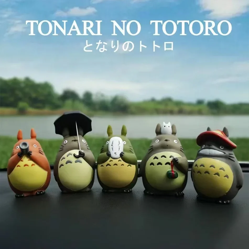 Trendy Anime Totoro Figurine Set - Cute Desk & Bedroom Decor
