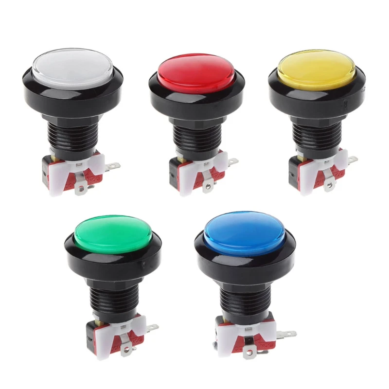 Dropship Game Push Button 45mm Round 12V LED Illuminated Push Button  Micro