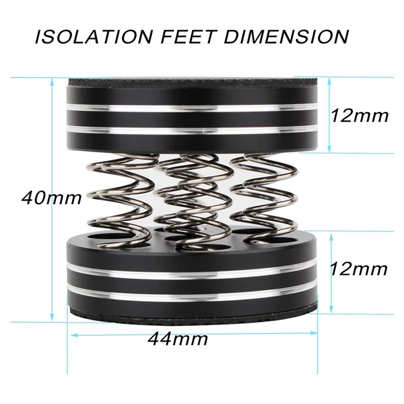 Hifi Audio Foot Pad Aluminum Alloy Spring Shock Absorption Speaker Equipment Spike Foot Nail ( 4 Pcs )-Y47A