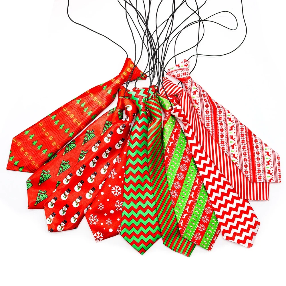 10/30/50Pcs Pet Dog Accessories Christmas Style Big Size Pet Dog Necktie Adjustable Dog Collar Bow ties For Medium Large Dog 4