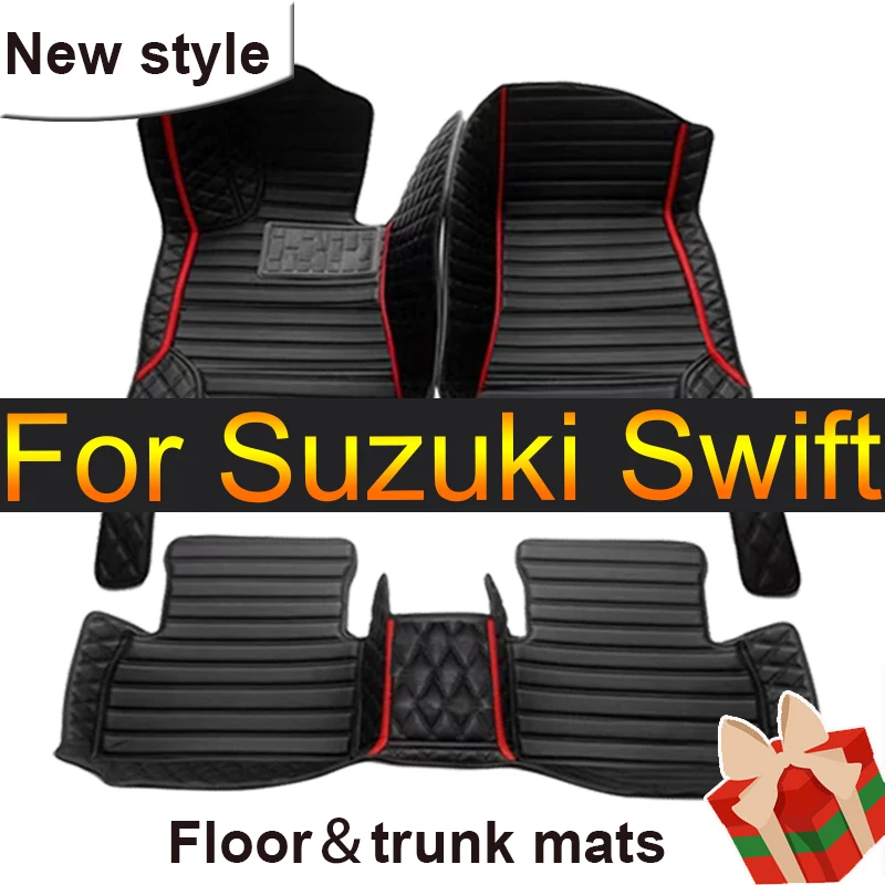 

Кожаные автомобильные коврики для Suzuki Swift AZG412 413D 414 2011 ~ 2017 5door, водонепроницаемые коврики, автомобильный напольный ковер, коврик, аксессуары для автомобиля