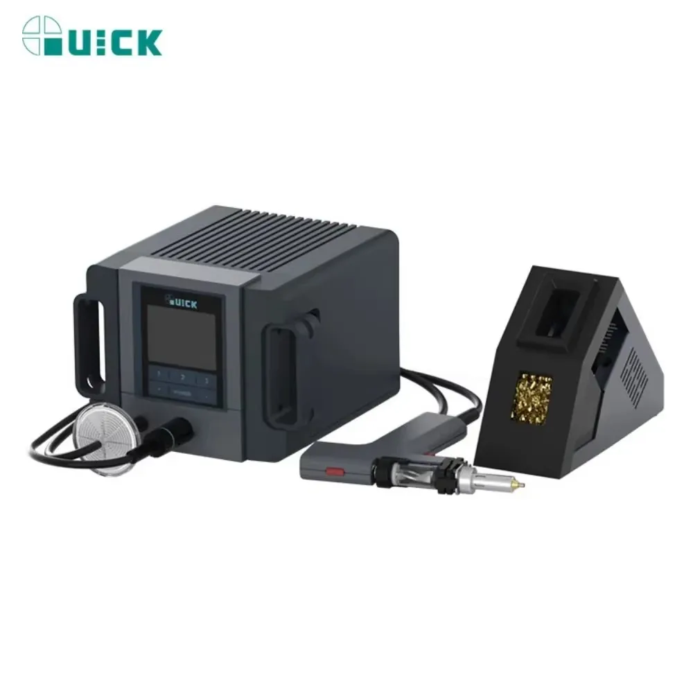 QUICK TV2 주석 흡입 건 LCD 내장 진공 펌프 다이어프램 유형 주석 제거 장치 PCB 보드 수리를 위한 자동 수면