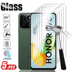 Protective Clear HD Tempered Glass Case - 5-Pack Screen Protector Film for Honor X7c 5G (5Pieces)