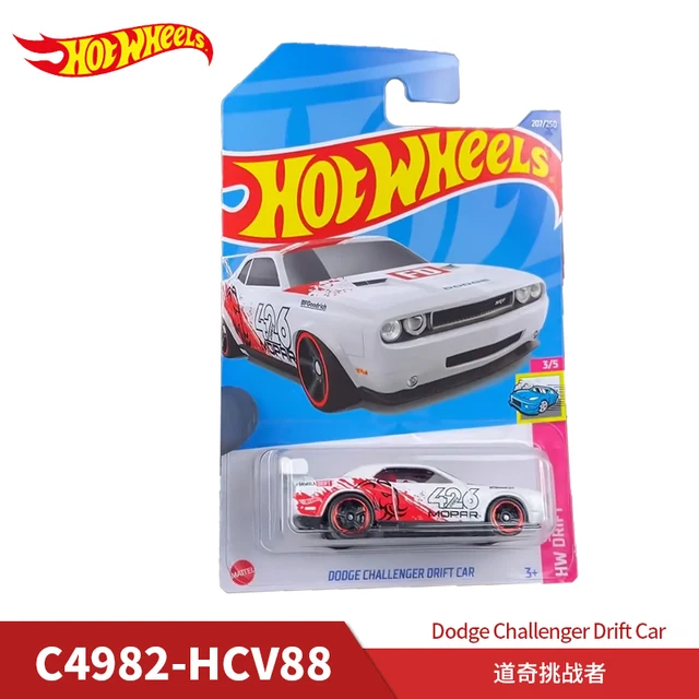  Hot Wheels 2022 - Dodge Challenger Drift Car - HW Drift 3/5  [White] 207/250 : Toys & Games