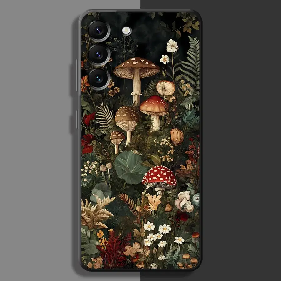 Vintage Mushroom Phone Case - Retro-Style Cover with Fungi Design