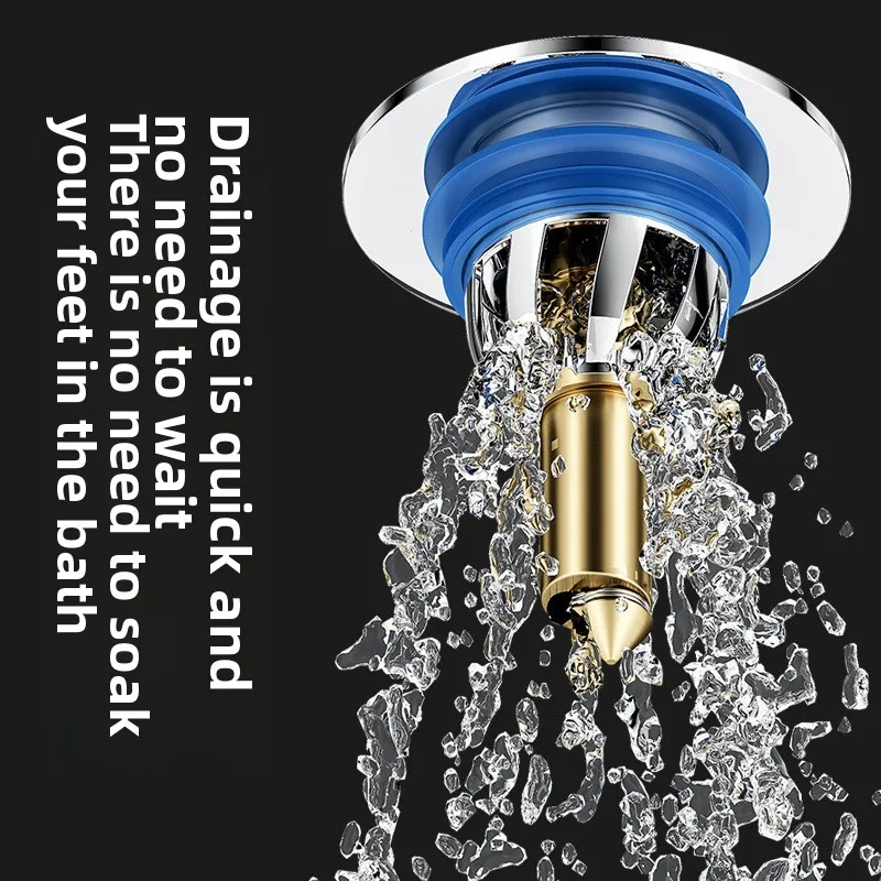 Foot-operated floor drain deodorizing filter core bathroom deodorizing filter pop-up floor drain cover water seal