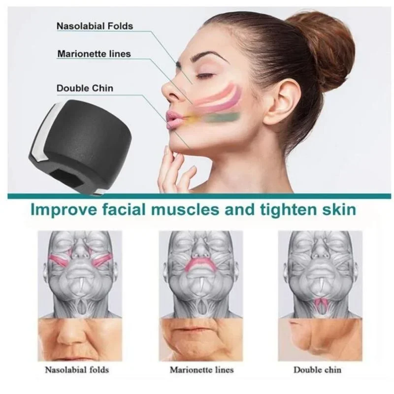 Masseter Ball Jaw Line Muscle Exerciser Chewing Ball Food Grade Silicone Facial Jaw Trainer Facial Fitness 20-40 Lbs jaw exerciser