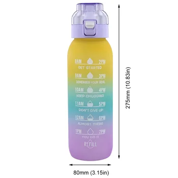 1000ML Fragrant Water Bottle Leak-Proof with 7 Rods Fruit Flavor Water Cup Large Capacity Scented Cup for Travel Climbing Hiking 5