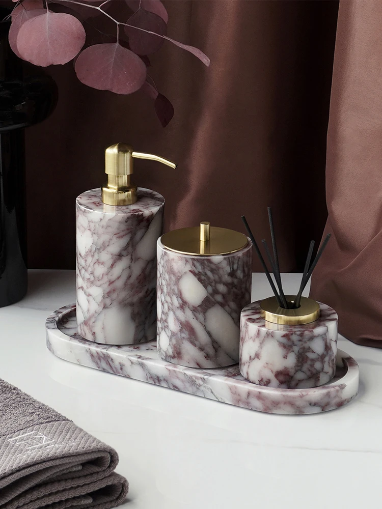 Calacatta Viola Violet Marble Bathroom Set Image 1