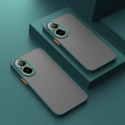 Shockproof Armor Matte Case - Soft TPU Bumper Hard Cover for Realme 12 ProPlus (DarkGreen)