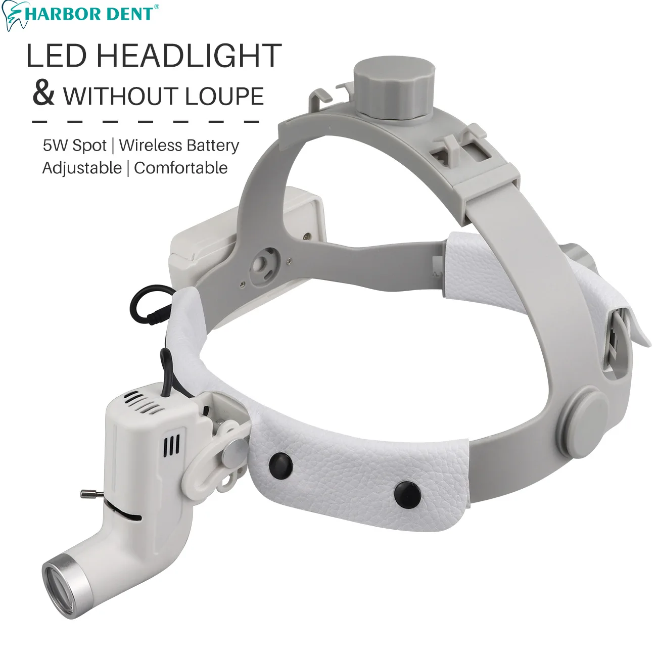 5WDentalLEDHeadLight65000luxWithoutLoupesHeadlightBrightness