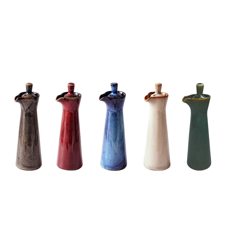 Japanese Cuisine Ceramic Seasoning Bottle Vintage Oil Bottle Soy Sauce