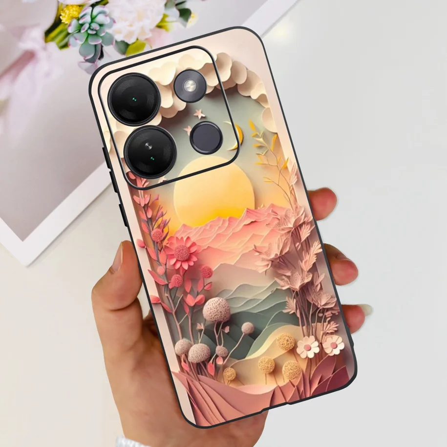 Luxury Marble Soft Silicone Back Cover Phone Case for Infinix Smart 7 Series
