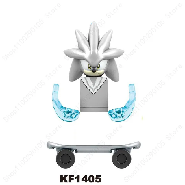 Mini Action Figure Building Block Sonic Teirusu Silver Nakkurusu Shadow Eggman Blaze Storm Knuckles KF6123 LG1001 WM6086 Bricks 1405