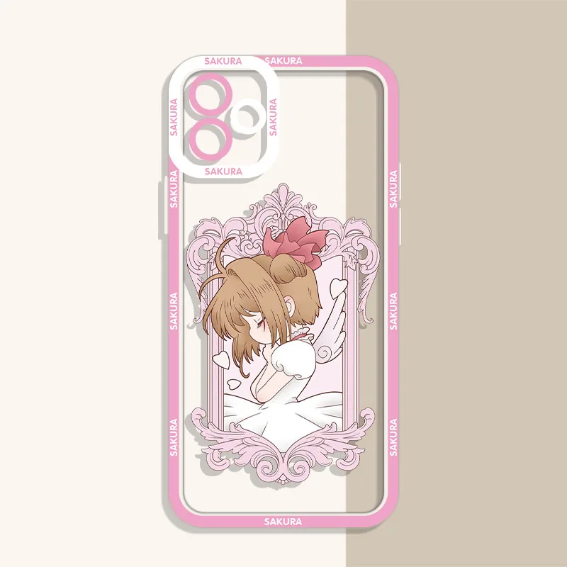 Clear Sakura Anime Soft Silicone Protective Phone Case