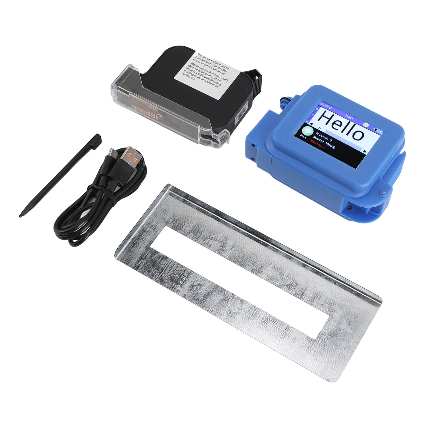 【New】Inkjet Coder Compact Adjustable Height 0.1- 0.5in/1in  Inkjet Printer Portable for Label Image Date Printer